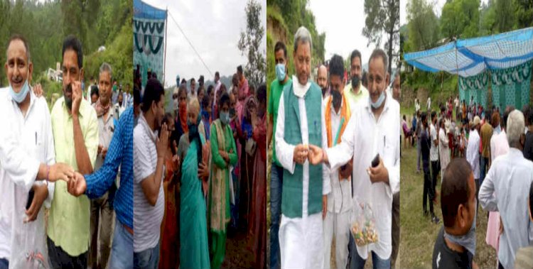 भाजपा सांसद और विधायक के कार्यक्रम में ये कैसी शोसल डिस्टेंसिंग?