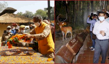 रामनगर; सीएम ने किया  कार्बेट परिचय केंद्र, नेचर शॉप और कैंटीन  का लोकार्पण