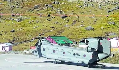 वायुसेना के चिनूक हेलीकॉप्टर ने की केदारनाथ में लैडिंग