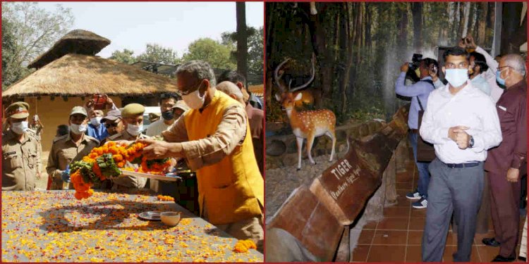 रामनगर; सीएम ने किया  कार्बेट परिचय केंद्र, नेचर शॉप और कैंटीन  का लोकार्पण