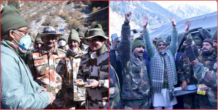 मुख्यमंत्री ने जवानों के साथ उत्तरकाशी में मनाई दीपावली