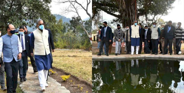 सीएम ने किया थानों में बनाये जा रहे ईको पार्क का निरीक्षण