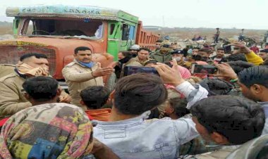 हल्द्वानी: डंपर ने ली बच्चे की जान, ग्रामीणों ने चालक को जमकर धुना