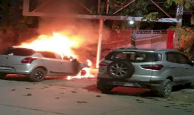 देहरादून: रेलवे स्टेशन पर आग का गोला बनी कार