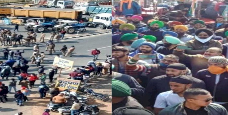 कृषि कानूनों के खिलाफ राजभवन कूच कर रहे किसानों की पुलिस झड़प, देखें वीडियो