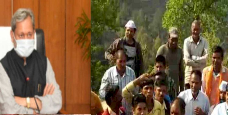 बीरोंखाल: सीएम तीरथ ने दिया  ग्रामीणों को आश्वासन, जल्द होगा सड़क का डामरीकरण