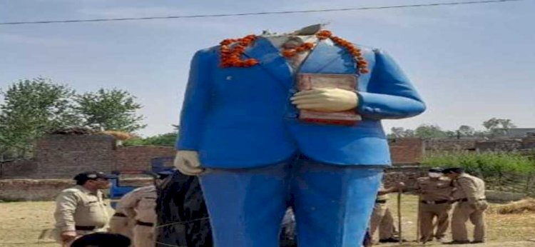 रुड़की: बाबा साहेब डॉ अंबेडकर की मूर्ति असामाजिक तत्वों ने तोड़ी,  ग्रामीणों में आक्रोश