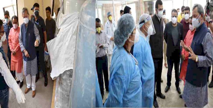 सीएम तीरथ ने चमोली और रुद्रप्रयाग जिलों में किया कोविड व्यवस्थाओं का निरीक्षण