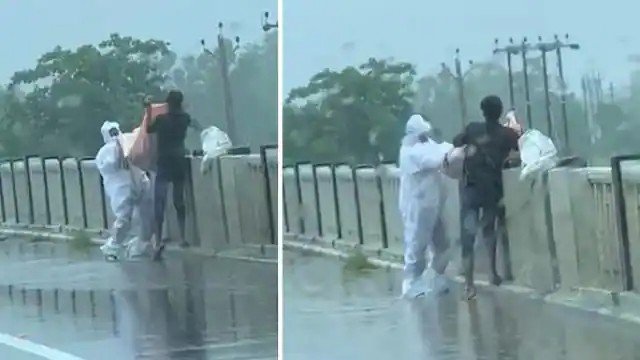 पीपीई किट पहनकर नदी में डाल रहे थे कोरोना संक्रमित का शव, वीडियो वायरल