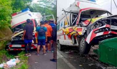 उत्तराखंड: गर्भवती को अस्पताल ले जा रही  108 एंबुलेंस दुर्घटनाग्रस्त