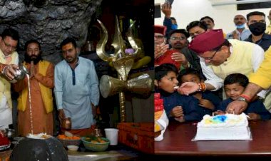 सीएम धामी ने कुछ यूं मनाया अपना जन्मदिन
