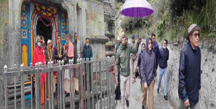 केदारनाथ और बदरीनाथ के दर्शनों को आए पीएम मोदी के सचिव भास्कर खुल्बे और पीएमओ में अधिकारी मंगेश घिल्डियाल