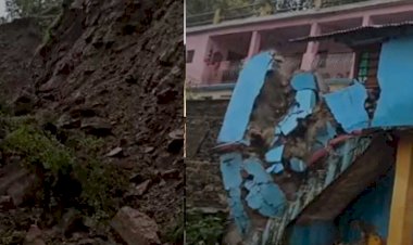 थराली: बारिश के चलते एक मकान ढहा, देखें आफत की बारिश का कहर