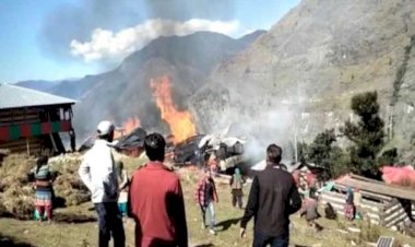 उत्तरकाशी: मोरी में भीषण अग्निकांड,चार मकान जलकर खाक