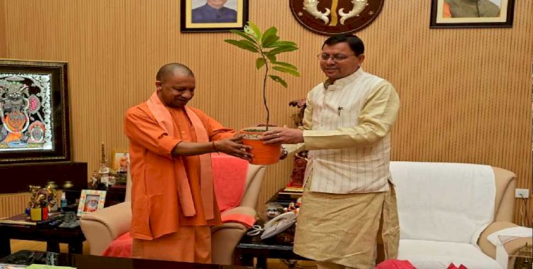 सीएम धामी ने की उत्तर प्रदेश के सीएम योगी से मुलाकात, परिसंपत्तियों के लंबित लंबित मसलों पर होगा मंथन