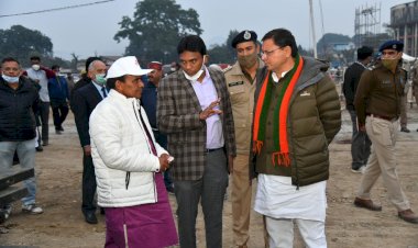 परेड ग्राउण्ड का स्थलीय निरीक्षण कर सीएम धामी ने लिया पीएम मोदी की रैली की तैयारियों का जायजा