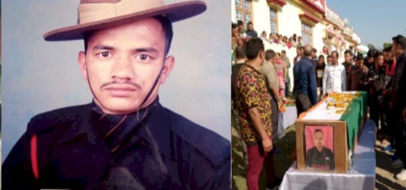 17 गढ़वाल राइफल के हवलदार सोहन सिंह रावत की सैनिक सम्मान के साथ अंत्येष्टि