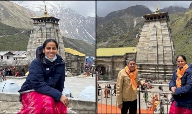 ओलंपिक विजेता साइना नेहवाल ने पिता संग किए बाबा श्री केदारनाथ के दर्शन
