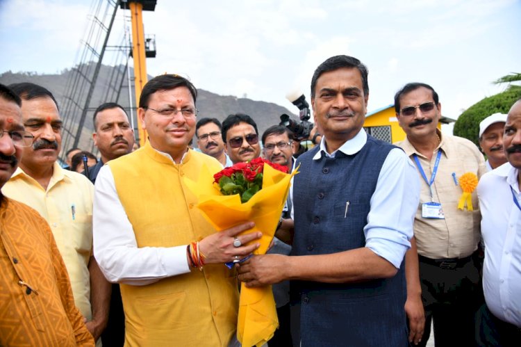 जर्नी ऑफ टिहरी डैम कार्यक्रम में शामिल हुए सीएम धामी और केन्द्रीय मंत्री आरके सिंह