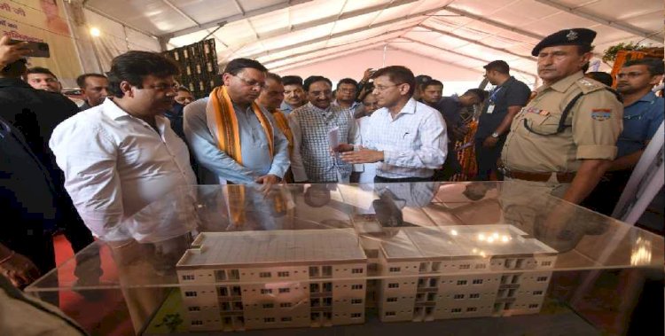 हरिद्वार:सीएम धामी ने किया 2464 ईडब्ल्यूएस आवासीय भवनों का शिलान्यास