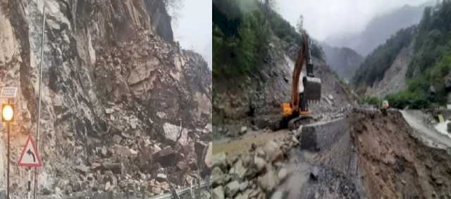भारी बारिश के चलते भूस्खलन के बाद बदरीनाथ राष्ट्रीय राजमार्ग बंद