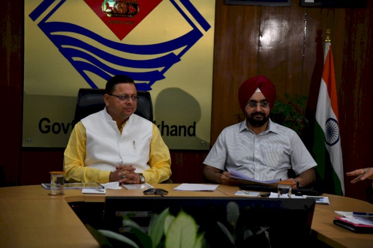 पीएम मोदी की समीक्षा में शामिल हुए सीएम धामी