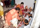 मुख्यमंत्री आवास में विधि विधान से कन्या पूजन