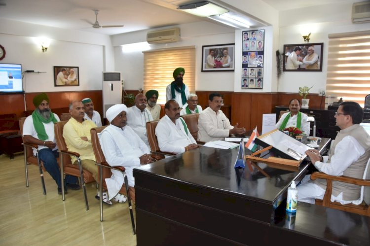 सीएम धामी से मिले भारतीय किसान यूनियन के पदाधिकारी