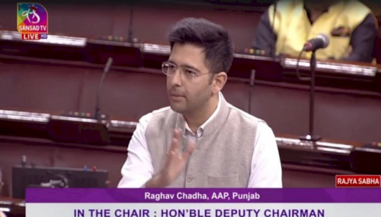 आप पार्टी  सांसद राघव चड्ढा ने राज्यसभा में न्यूज़ चैनल्स के खिलाफ उठाई आवाज