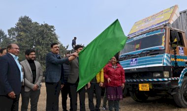 हरिद्वार से पांच ट्रकों में भेजी गई जोशीमठ के आपदा प्रभावितों के लिए राहत सामग्री