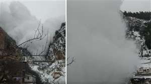 नीति घाटी के मलारी में हिमखंड टूटने का वीडियो वायरल