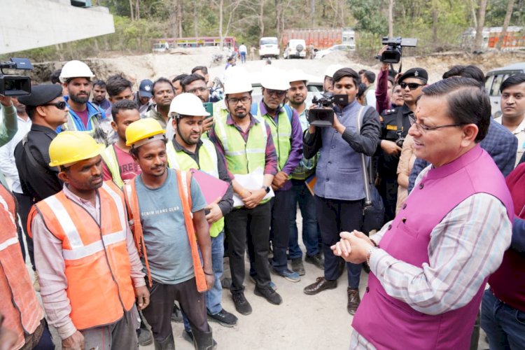 सीएम धामी ने किया दिल्ली-देहरादून एक्सप्रेसवे का मुआयना