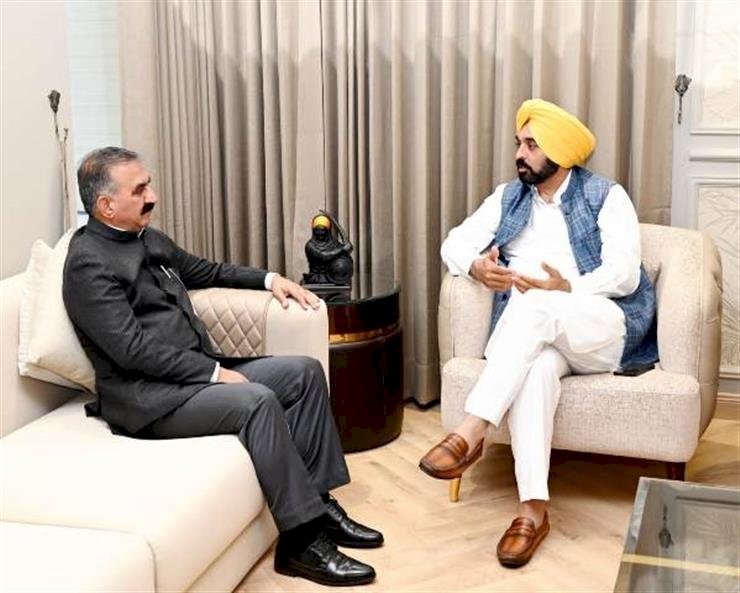 मुख्यमंत्री मान ने प्रस्तावित जल उपकर के मुद्दे को हिमाचल प्रदेश के मुख्यमंत्री के समक्ष रखा