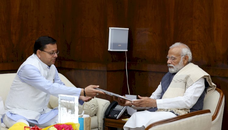 पीएम मोदी से मिले सीएम धामी, परियोजनाओं में मदद के लिए दिया धन्यवाद