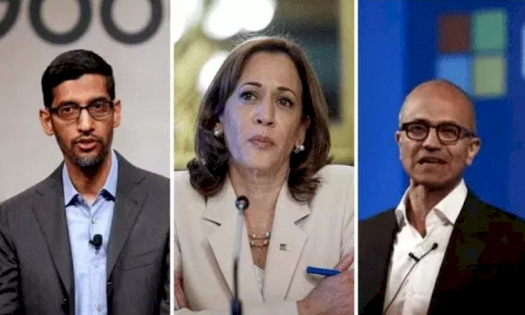 एआई खतरे पर चर्चा करने के लिए टेक कंपनीयों के दिग्गज कमला हैरिस से मिले