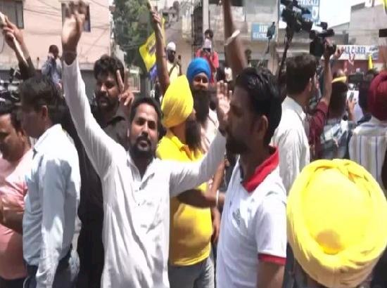 जालंधर लोकसभा उपचुनाव में पार्टी की बढ़त के बाद आप कार्यकर्ताओं ने पटाखे फोड़े
