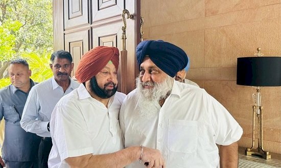 कैप्टन अमरिन्दर सिंह ने सुखबीर से मुलाकात की, प्रकाश सिंह बादल के निधन पर शोक व्यक्त किया