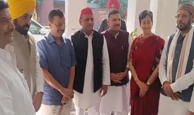 दिल्ली CM केजरीवाल और भगवंत मान की सपा अध्यक्ष से मुलाकात, अखिलेश बोले-...अध्यादेश पर हम साथ हैं