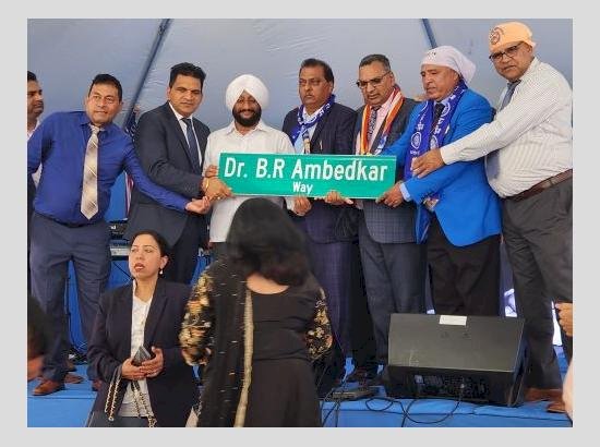 मोहाली के आप विधायक कुलवंत सिंह ने न्यूयॉर्क में डॉ. बीआर अंबेडकर का उद्घाटन किया
