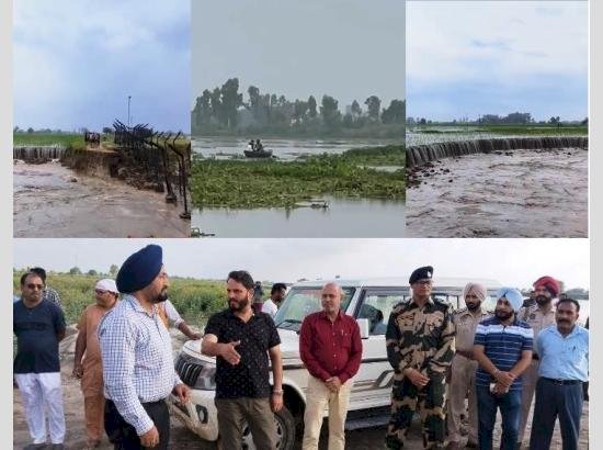 फिरोजपुर के सीमावर्ती गांवों में बाढ़ जैसी स्थिति नियंत्रण में, प्रशासन-सेना-पुलिस 24x7 स्थिति पर निगरानी रख रही