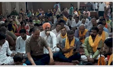 विधायक दहिया एसआरके मंदिर में 13.5 लाख बार ओम नमः शिवाय जाप के समापन पर शामिल हुए