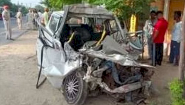 बरनाला: ईंटों से भरी ट्रॉली से टकराई कार, 4 की मौत