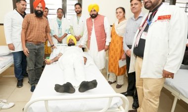 हजारों युवाओं ने रक्तदान कर मनाया सीएम मान का जन्मदिन