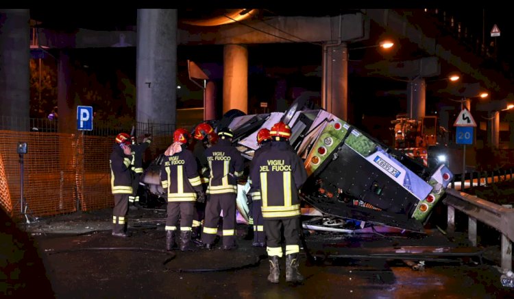 इटली: वेनिस के पास बस दुर्घटना में 21 लोगों की मौत