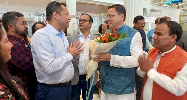 निवेश जुटाने के लिए लंदन के बाद दुबई पहुंचे सीएम धामी