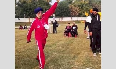 101 वर्षीय जगतार सिंह ने फिरोजपुर में आयोजित मास्टर एथलीट में स्वर्ण पदक जीता