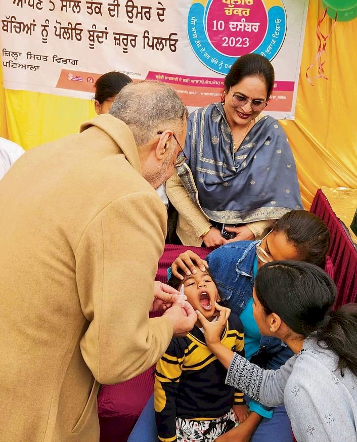 पंजाब में पल्स पोलियो अभियान: 12 जिलों में 3 दिवसीय अभियान के दौरान 14.75 लाख बच्चों को टीका लगाया जाएगा