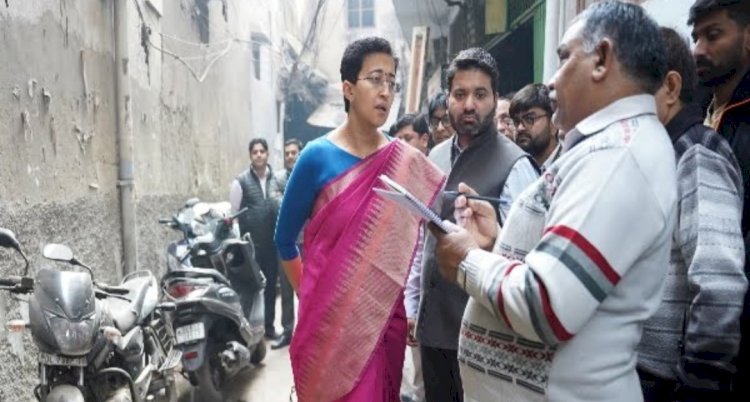 दिल्ली सरकार का जल निकासी सुधार अभियान जारी, मंत्री आतिशी ने किया कई इलाकों का दौरा