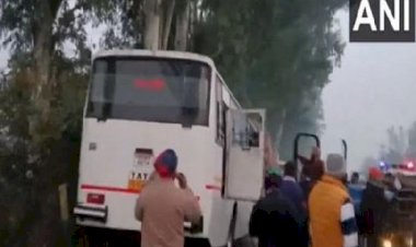 होशियारपुर: पुलिस बस और ट्रैक्टर की टक्कर में 3 की मौत, कई घायल