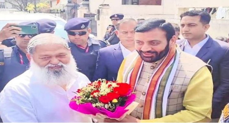 अनिल विज से मिलने पहुंचे नायब सैनी